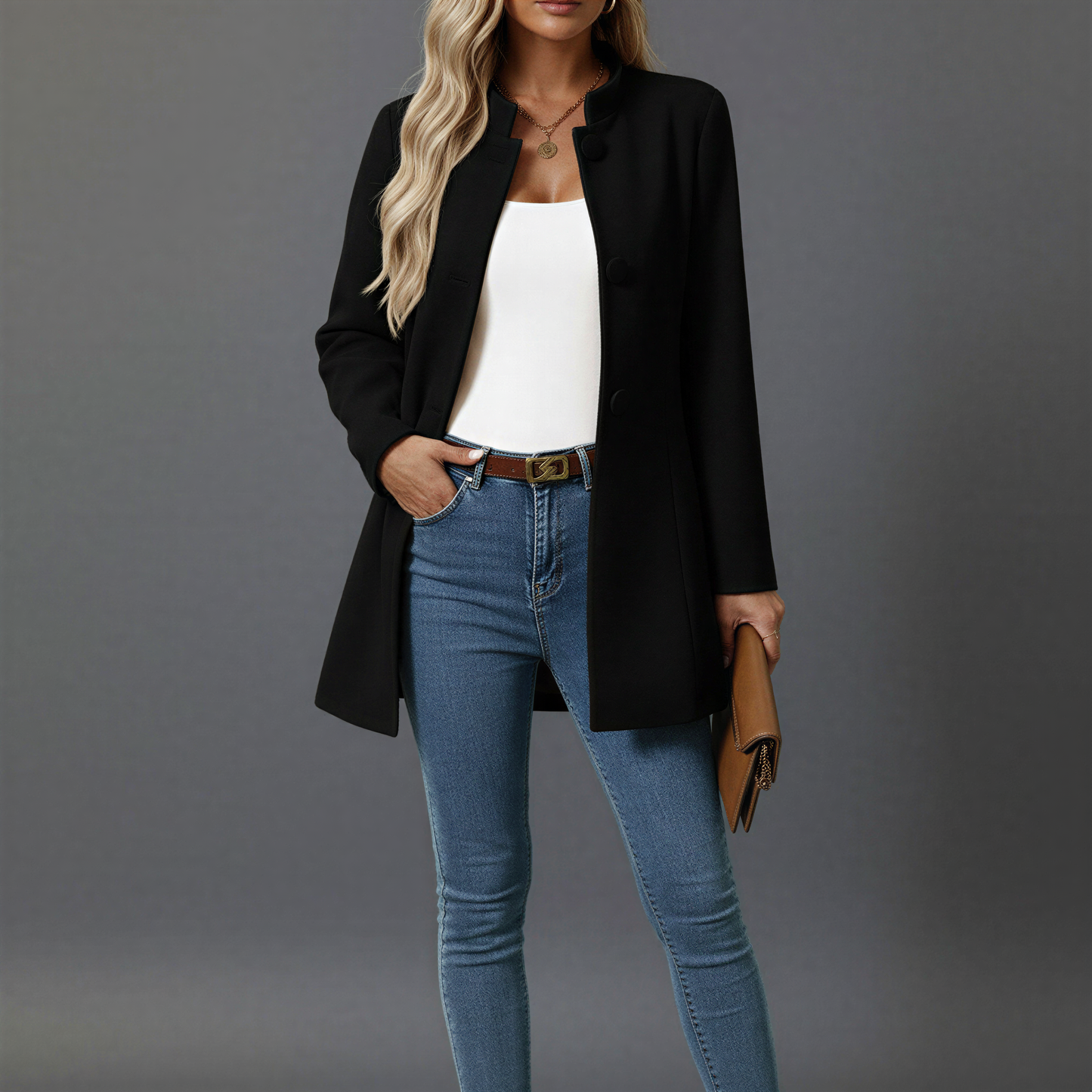 Hallie | Women's Button-Down A-Line Coat